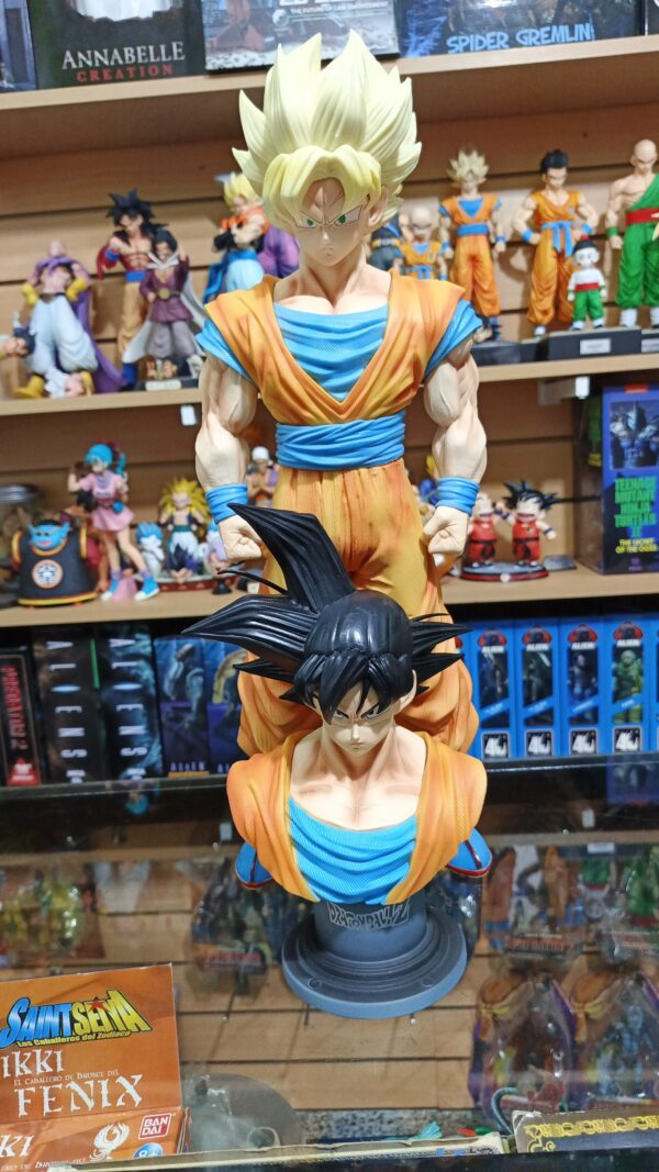 Goku Super Saiyan cabeza intercambiables 
Dragón Ball Z 
tamaño:49cm