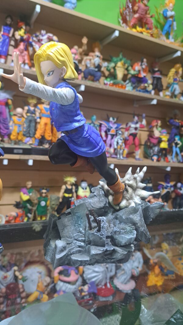 Gohan 26 cm altura vs Androide 18 29 cm altura 
Un futuro diferente
