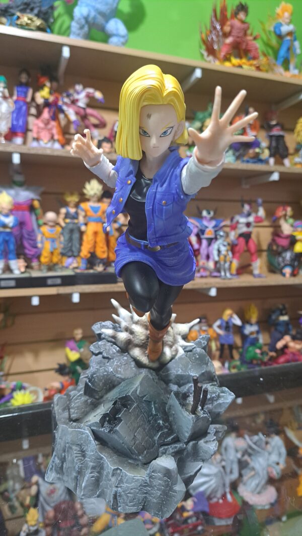 Gohan 26 cm altura vs Androide 18 29 cm altura 
Un futuro diferente