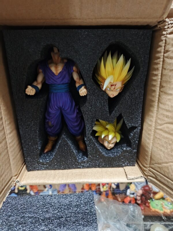 Gohan Ssj cabeza intercambiables 
Dragón ball Z 
Tamaño:25cm