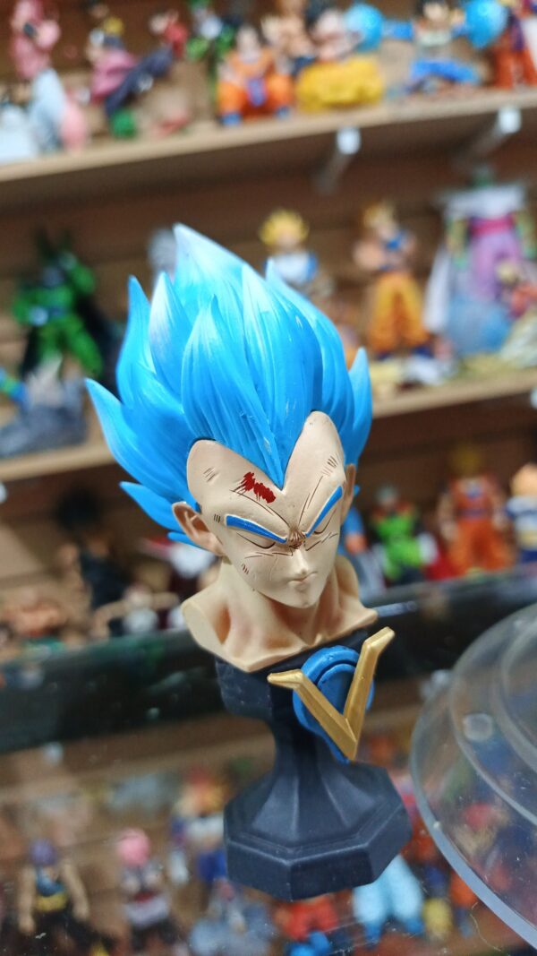 Vegeta Dios 
Cabezas intercambiables
Y torso 
Tamaño:34cm
