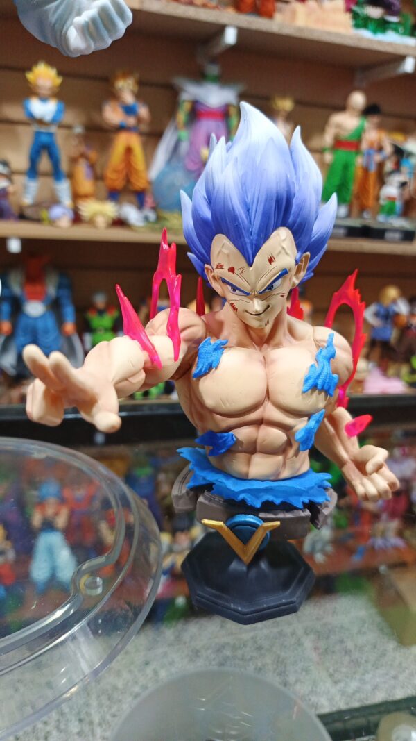 Vegeta Dios 
Cabezas intercambiables
Y torso 
Tamaño:34cm
