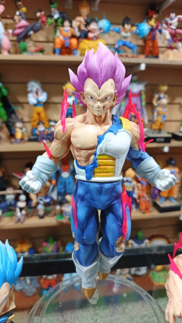 Vegeta Dios 
Cabezas intercambiables
Y torso 
Tamaño:34cm